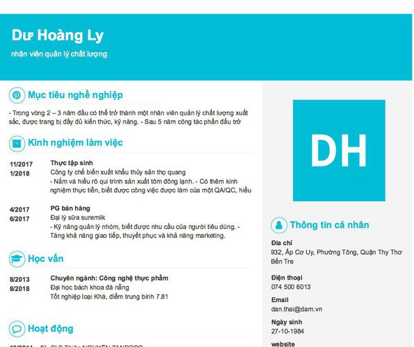 Gợi ý cách viết Mẫu CV tham khảo nhân viên quản lý chất lượng