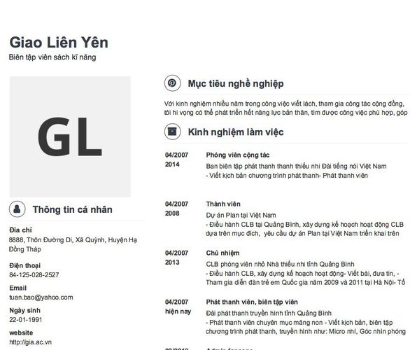 Gợi ý cách viết Mẫu CV tham khảo Biên tập viên sách kĩ năng