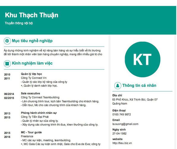 Gợi ý cách viết Mẫu CV tham khảo Truyền thông nội bộ