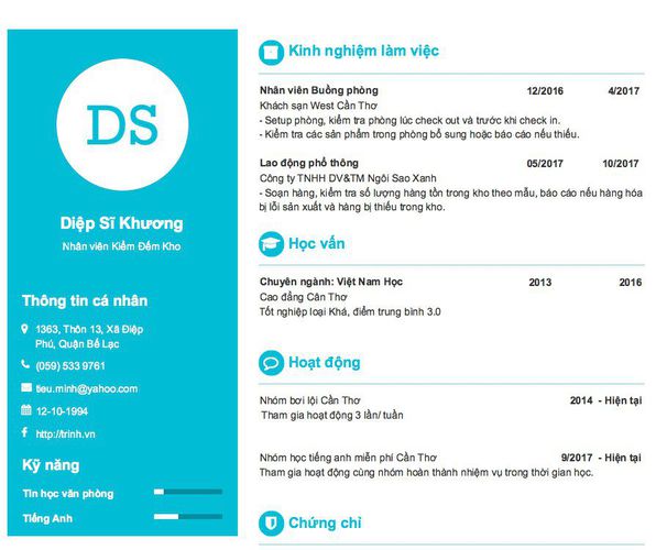 Gợi ý cách viết Mẫu CV tham khảo Nhân viên Kiểm Đếm Kho