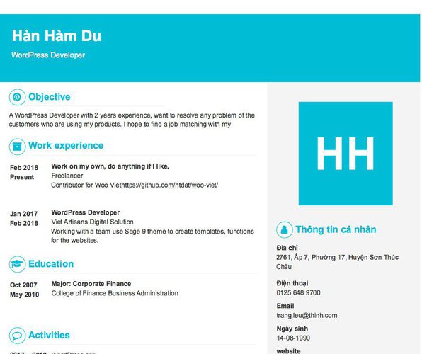 7512 M u CV WordPress Developer - 123Job.vn C43cc91000ae8261c 