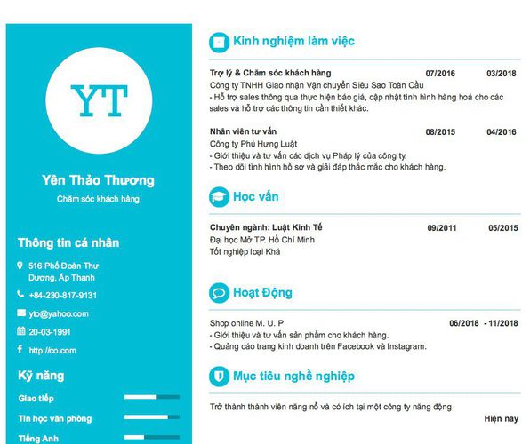 Gợi ý cách viết Mẫu CV tham khảo Chăm sóc khách hàng