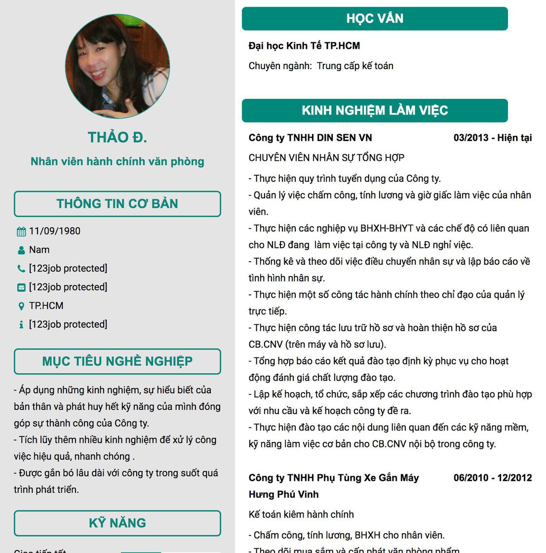 Gợi ý cách viết Mẫu CV tham khảo Nhân viên hành chính văn phòng 