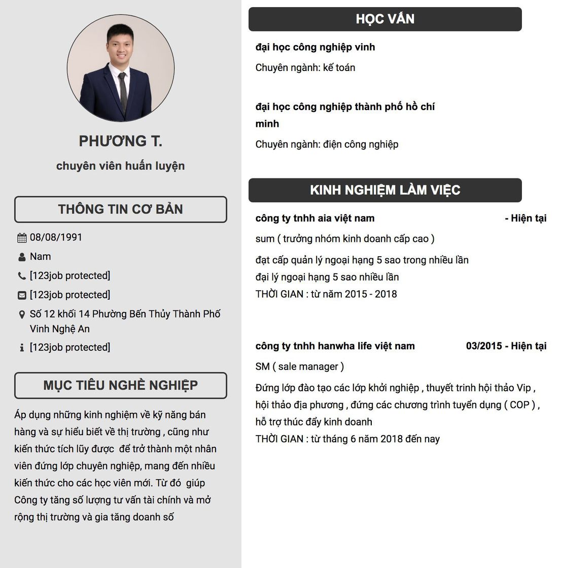 Gợi ý cách viết Mẫu CV tham khảo chuyên viên huấn luyện 