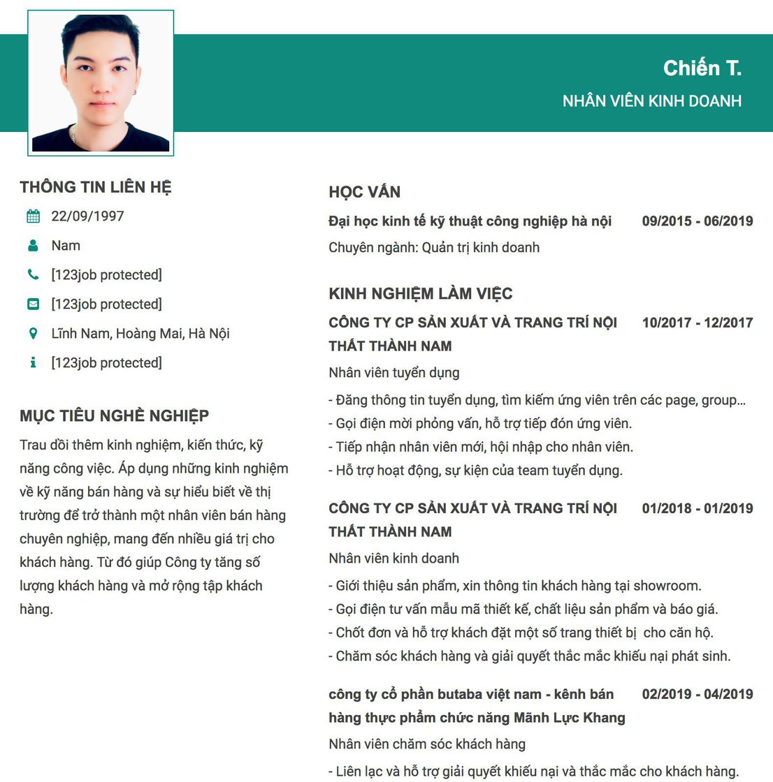 Gợi ý cách viết Mẫu CV tham khảo nhân viên kinh doanh 