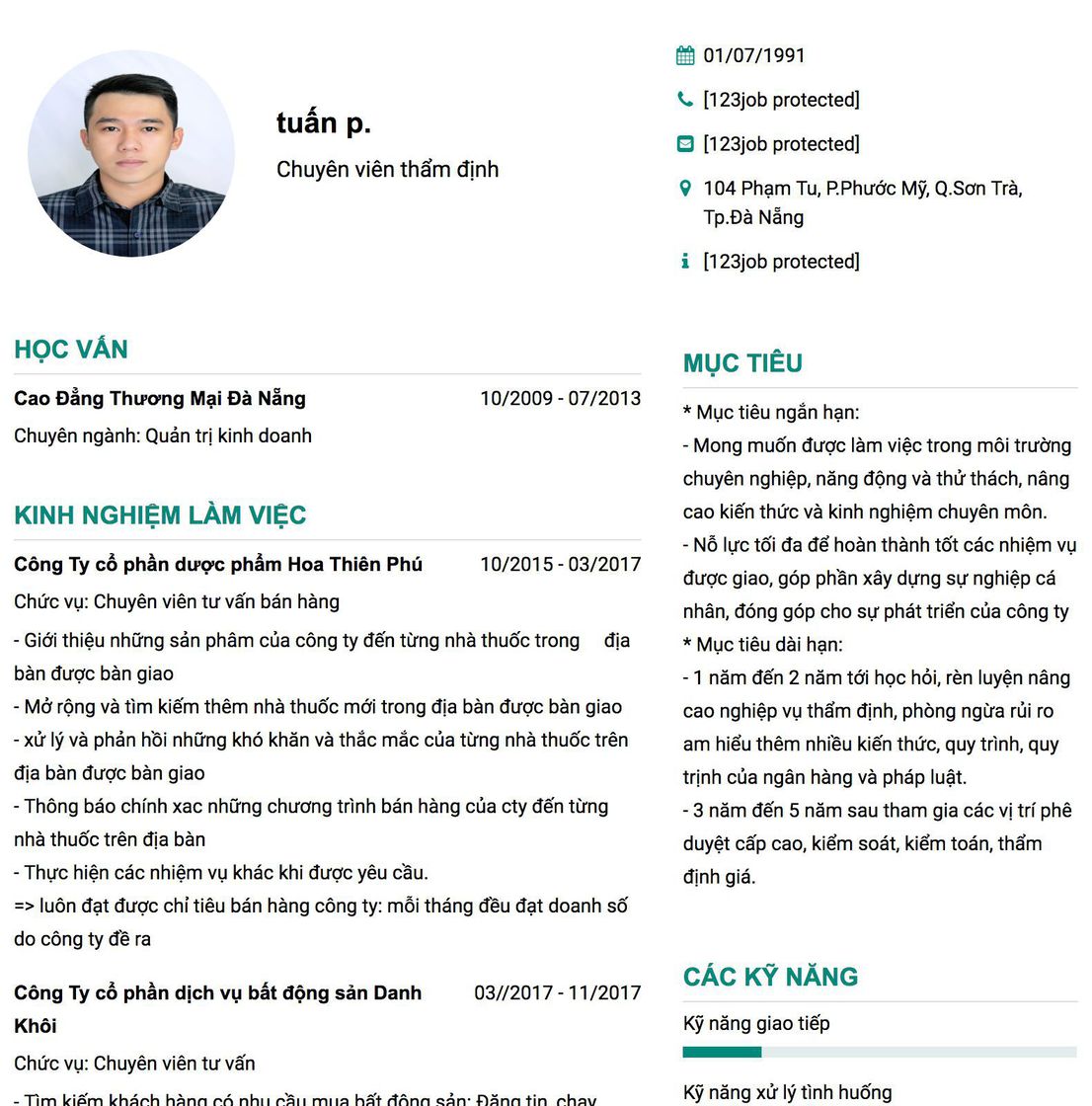 Gợi ý cách viết Mẫu CV tham khảo Chuyên viên thẩm định 