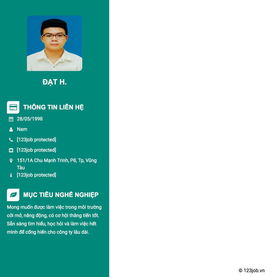 Gợi ý cách viết Mẫu CV tham khảo Nhân viên Sales thị trường 