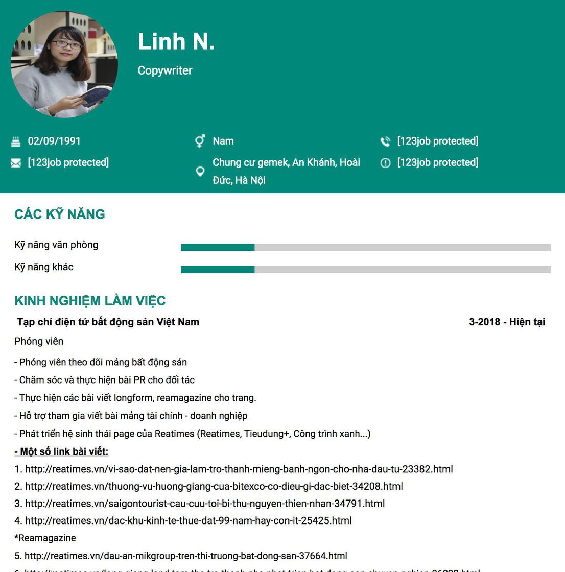 Gợi ý cách viết Mẫu CV tham khảo Copywriter 