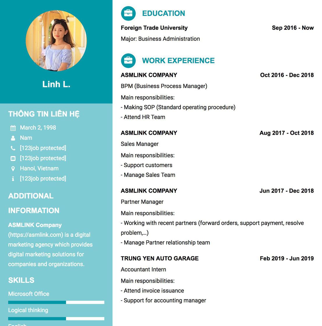 Gợi ý cách viết Mẫu CV tham khảo BPM (Business Process Manager) 