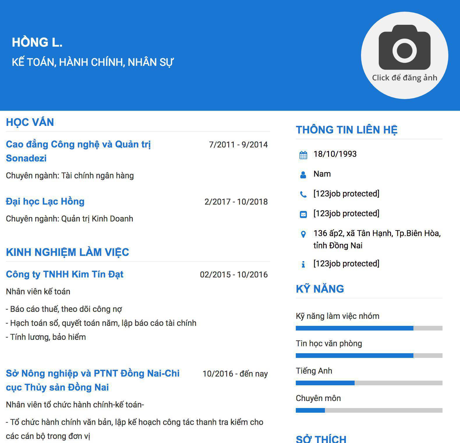 Gợi ý cách viết Mẫu CV tham khảo KẾ TOÁN, HÀNH CHÍNH, NHÂN SỰ 
