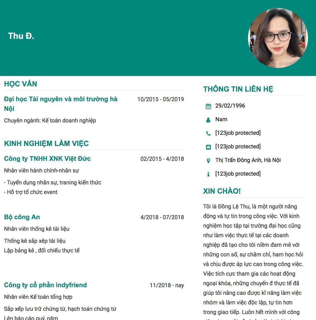 Gợi ý cách viết Mẫu CV tham khảo Nhân viên hành chính-nhân sự 