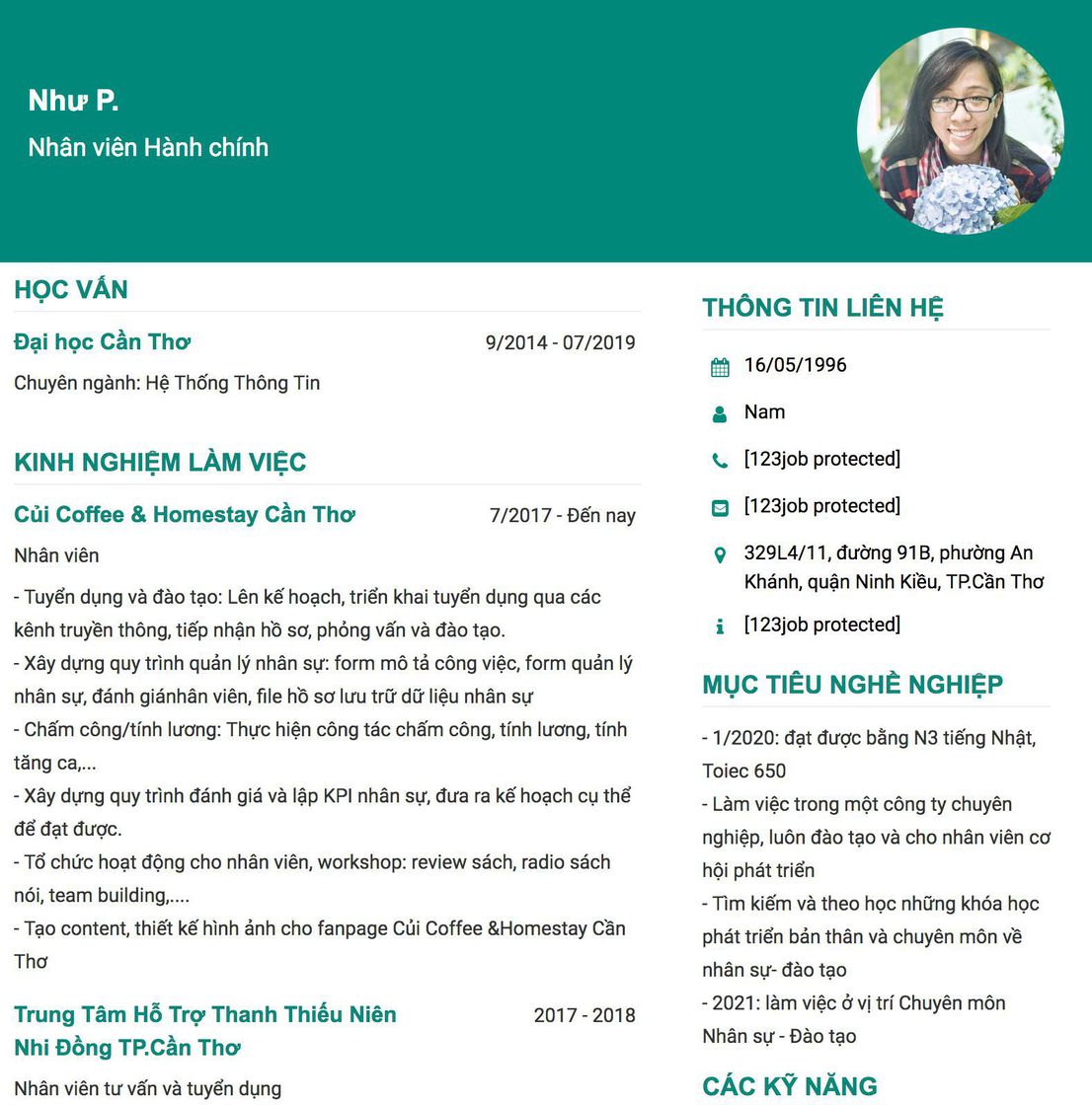 Gợi ý cách viết Mẫu CV tham khảo Nhân viên Hành chính 