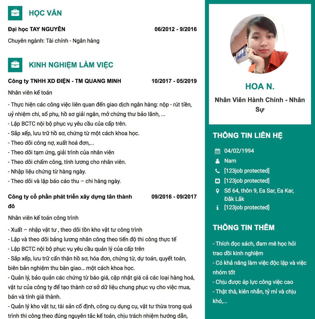 Gợi ý cách viết Mẫu CV tham khảo Nhân viên hành chính - nhân sự 