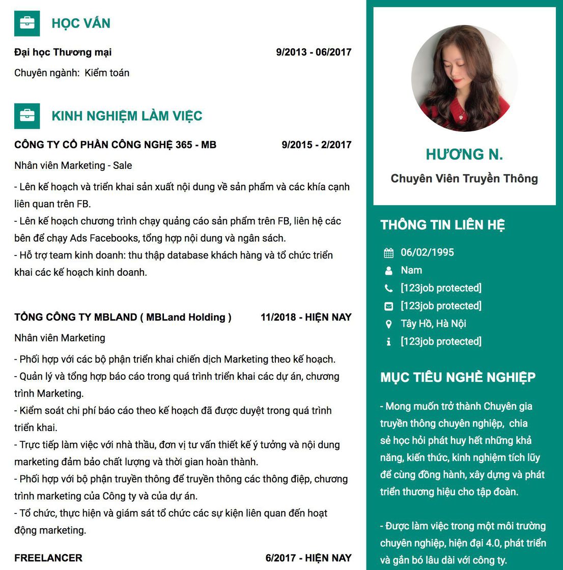 Gợi ý cách viết Mẫu CV tham khảo Chuyên viên truyền thông 