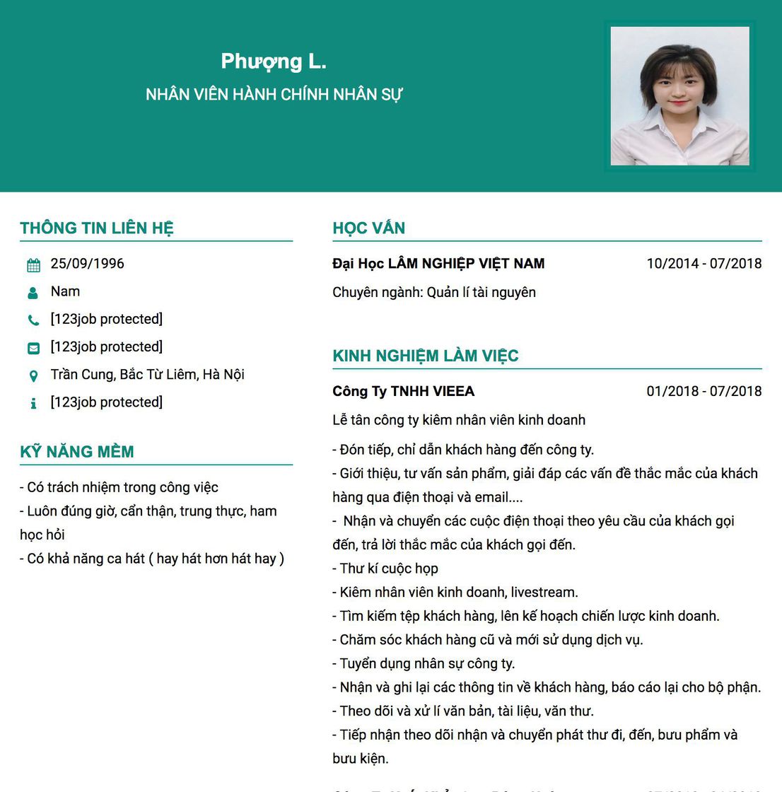 Gợi ý cách viết Mẫu CV tham khảo Nhân viên Hành chính nhân sự 