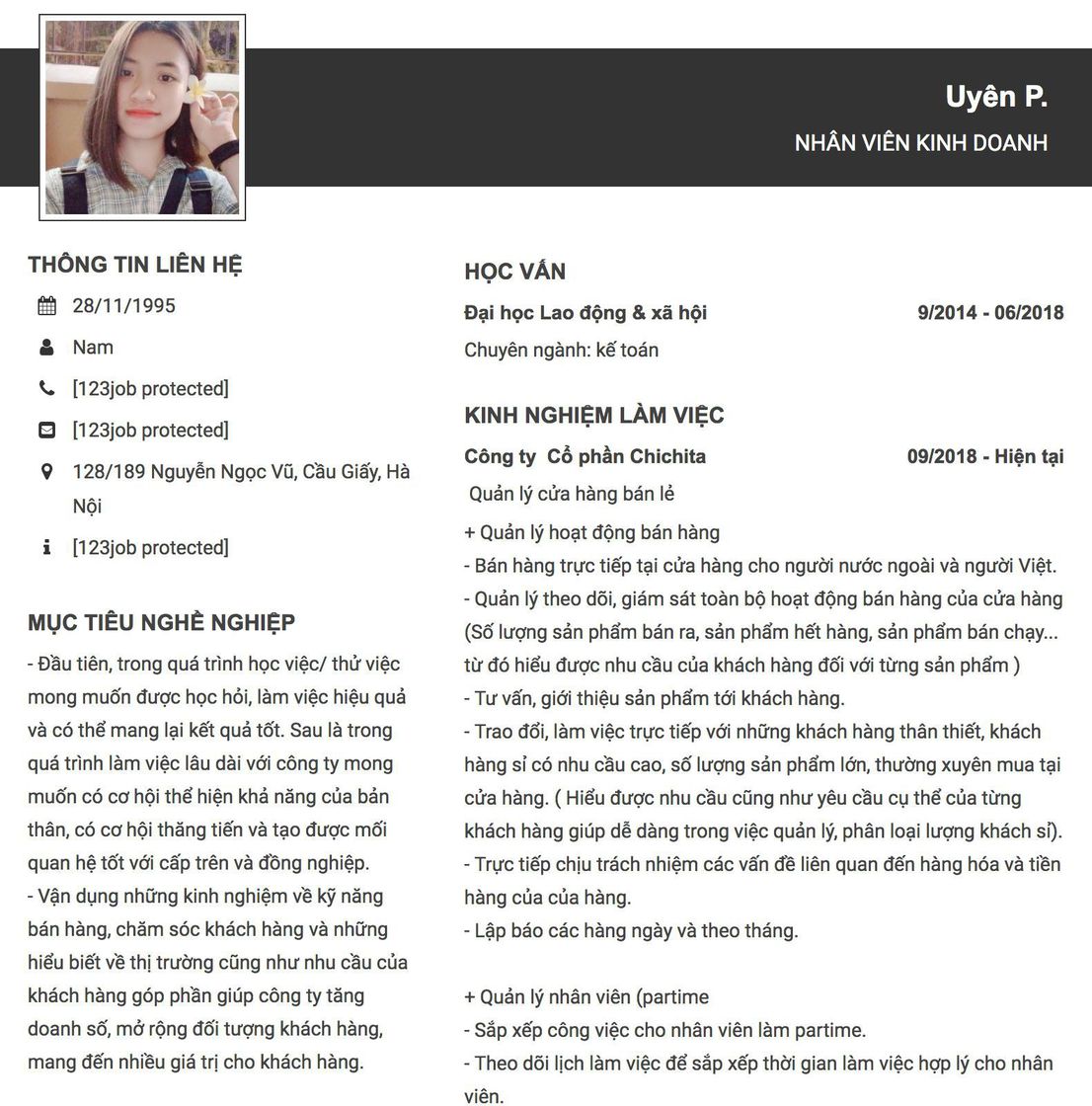 Gợi ý cách viết Mẫu CV tham khảo nhân viên kinh doanh 