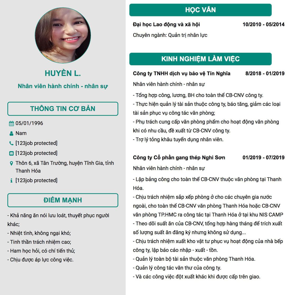 Gợi ý cách viết Mẫu CV tham khảo Nhân viên hành chính - nhân sự 