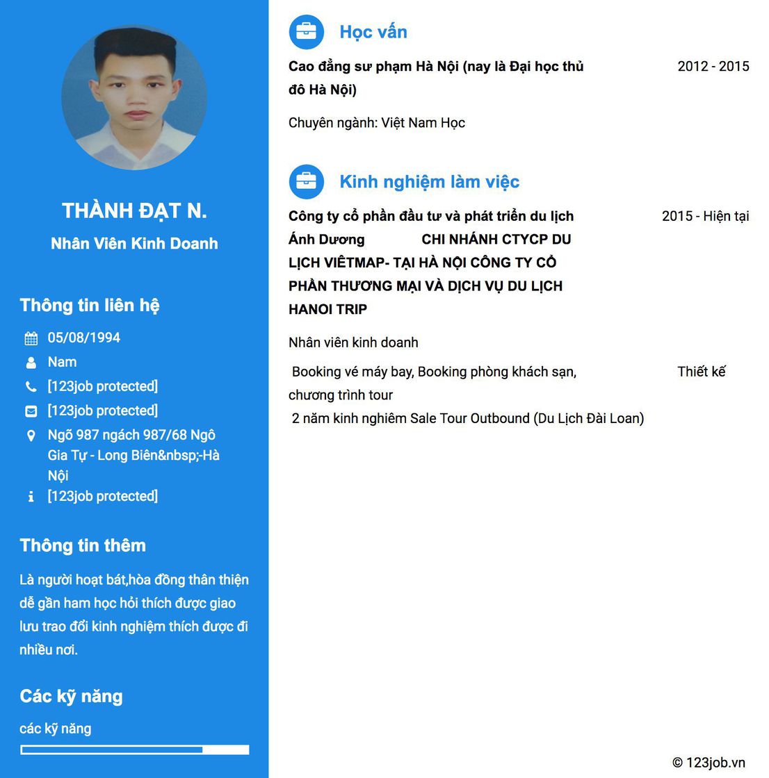 Gợi ý cách viết Mẫu CV tham khảo Nhân viên kinh doanh 