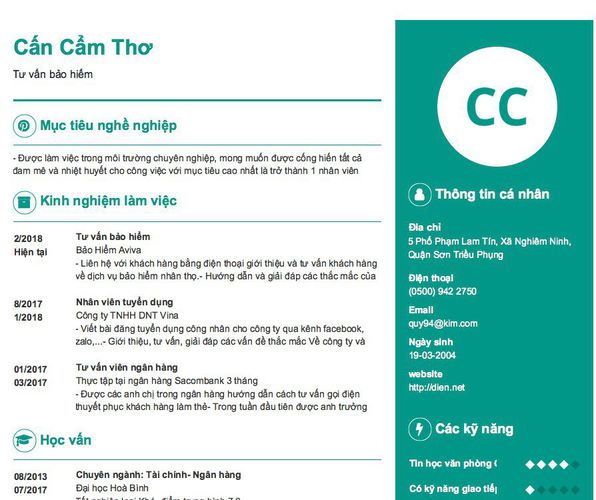 Bật mí cách viết CV ngành bảo hiểm/ tư vấn bảo hiểm ấn tượng nhất