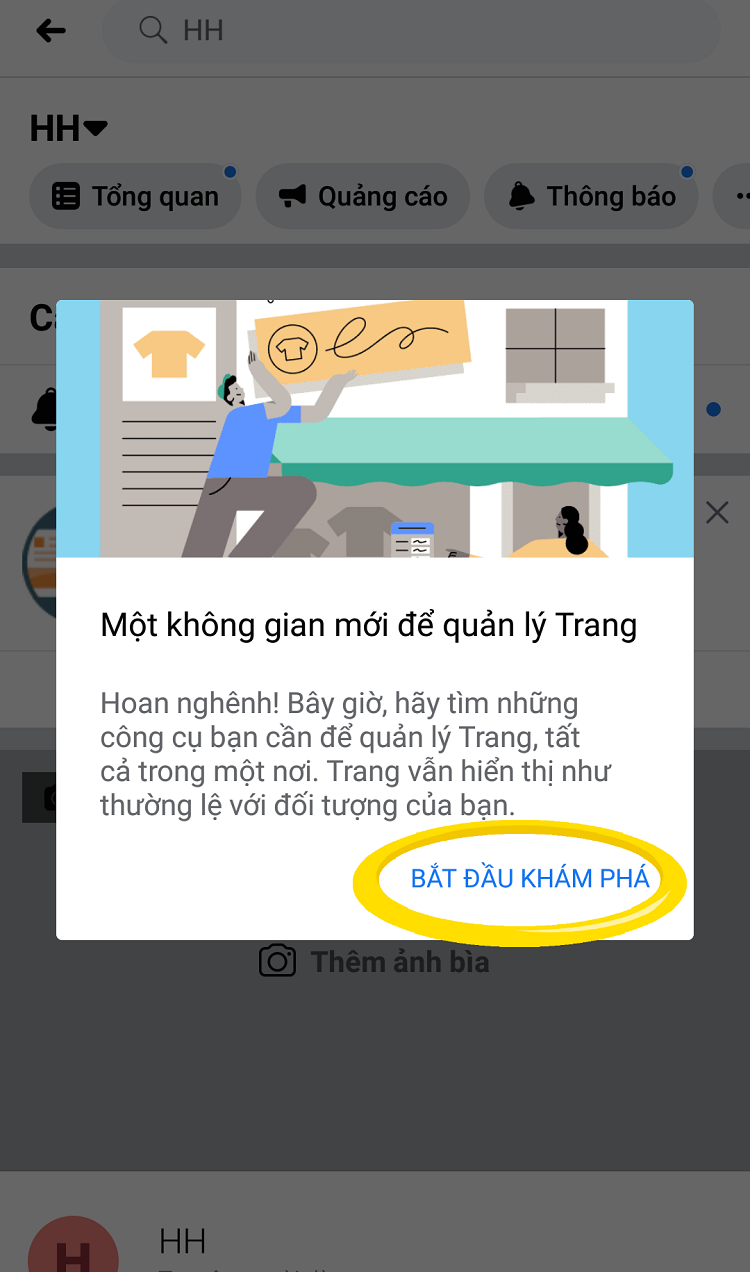 Nhấn tạo tên người dùng