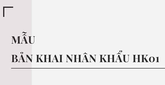 Download ngay mẫu bản khai nhân khẩu cập nhật mới nhất