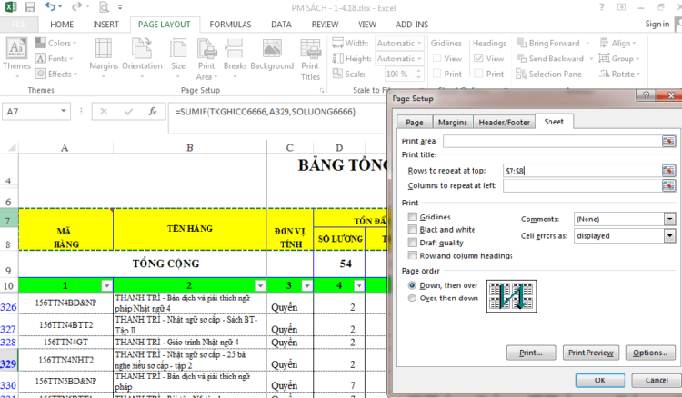 Thủ thuật excel