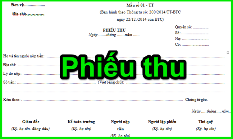 Mẫu phiếu thu là gì? Cách lập mẫu phiếu thu chuẩn chỉnh, mới nhất