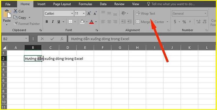 xuống dong Excel