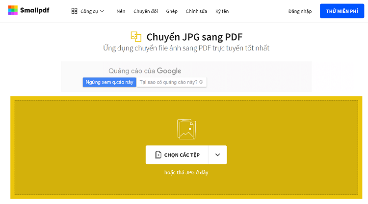 chuyển ảnh sang PDF