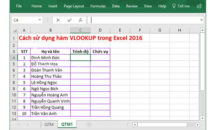 hàm VLOOKUP có điều kiện