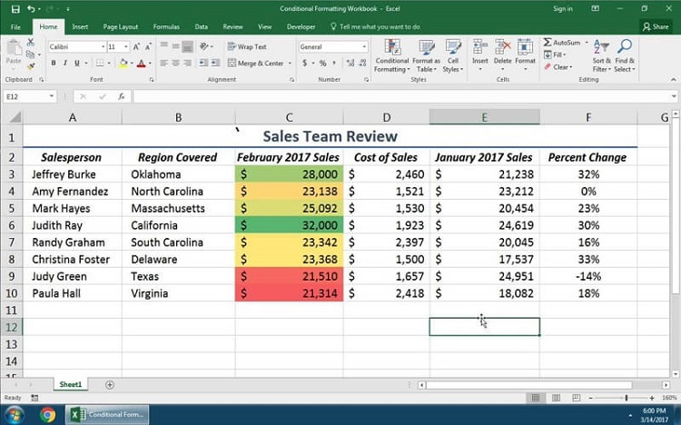 Định dạng ngày tháng trong excel