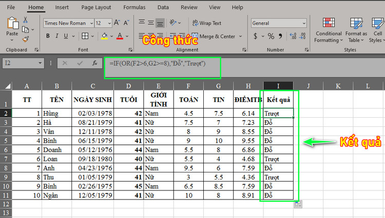 Hàm IF trong excel 5