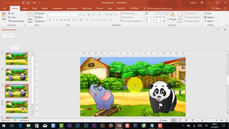 tạo hiệu ứng hoạt hình trên powerpoint