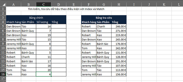 hàm INDEX 5