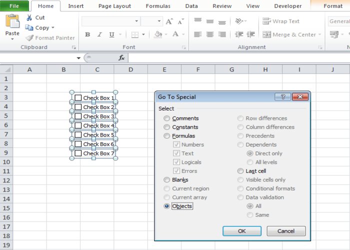 Hướng dẫn cách xóa checkbox trong bảng tính Microsoft Excel