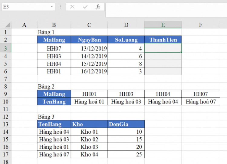 Nhớ kỹ những ký tự vì sử dụng kết hợp vlookup và hlookup có một chút phức tạp