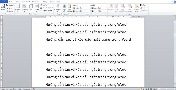 Cách ngắt trang trong Word mà bất kỳ ai cũng có thể thực hiện được 