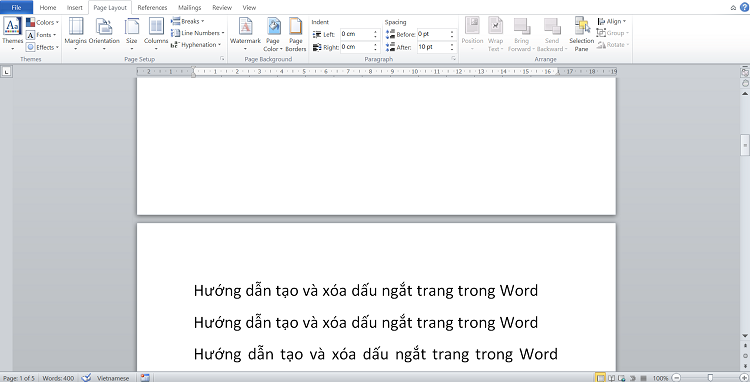 Cách ngắt trang trong Word mà bất kỳ ai cũng có thể thực hiện được 