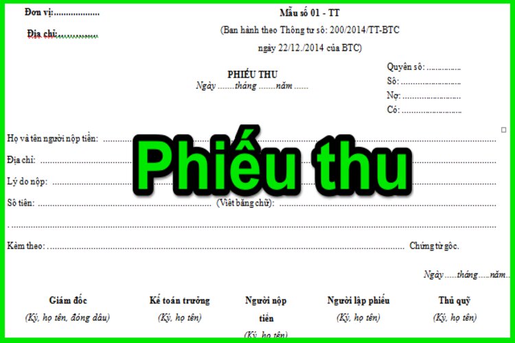 Hướng dẫn cách viết phiếu thu tiền mặt theo thông tư mới nhất