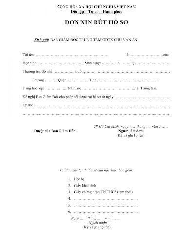Tổng hợp các mẫu đơn xin rút hồ sơ được sử dụng nhiều nhất