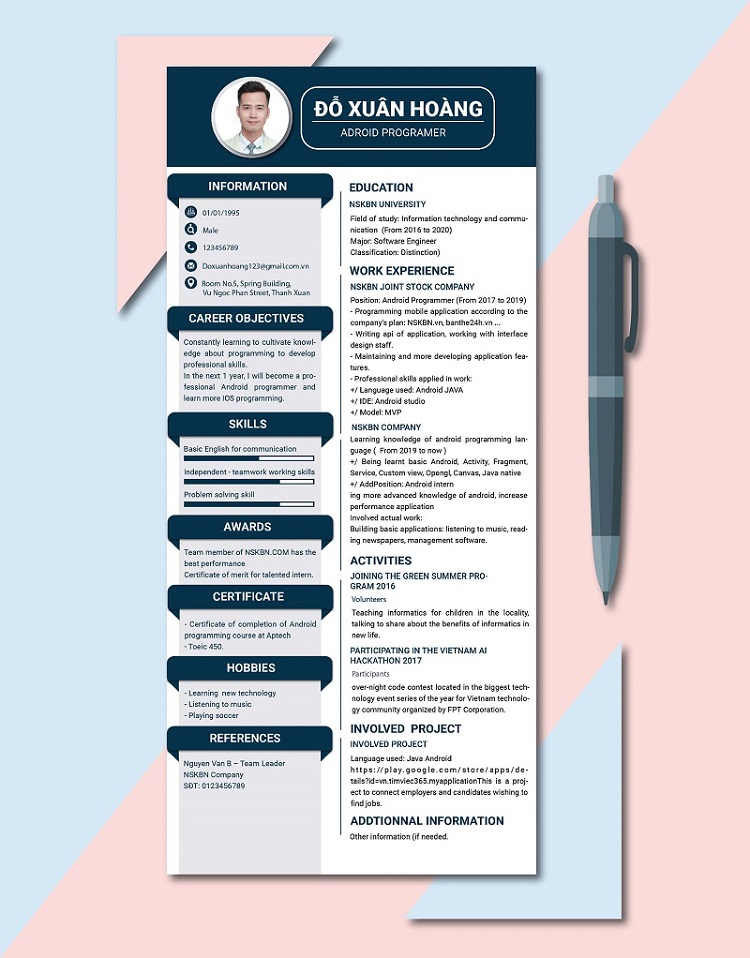 Chi tiết nhất cách viết mẫu CV Computer Science Internship hiện nay